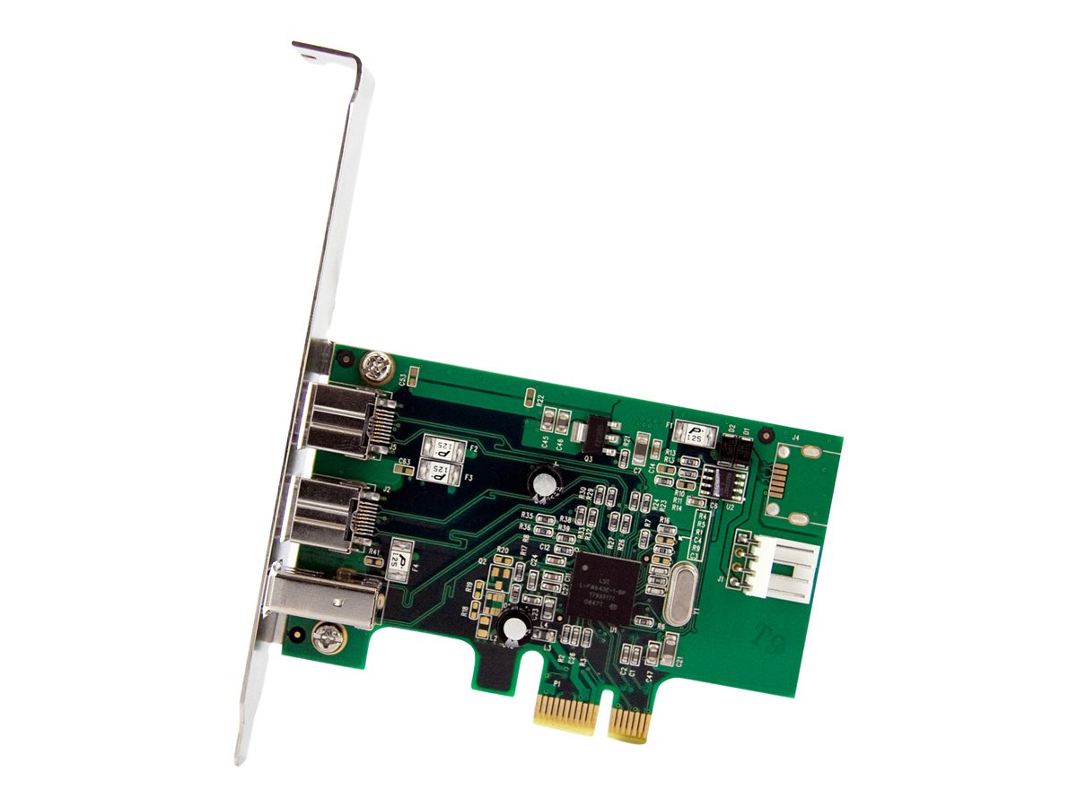 StarTech.com 3 Port 2b 1a 1394 PCI Express FireWire Card Adapter - 1394 FW PCIe FireWire 800 / 400 Card (PEX1394B3) - Adaptér firewire - PCIe - 2 porty – foto 3