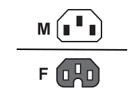 AddOn - Câble d'alimentation - IEC 60320 C14 pour IEC 60320 C15 - CA 100-250 V 