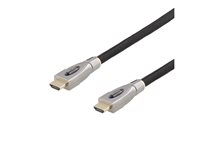 DELTACO Prime HDMI-4150 HDMI-kabel med Ethernet 15m Sort