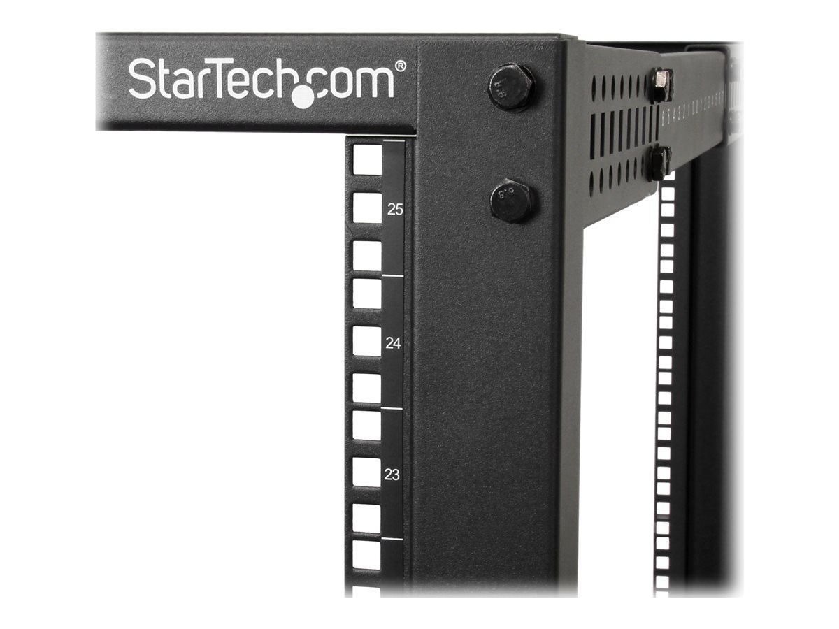 StarTech.com 25U 19" Open Frame Server Rack, 4 Post Adjustable Depth 22-40" Mobile, Free Standing Rolling Network/Computer Equipment Data Rack, Dell PowerEdge, HP ProLiant ThinkServer - Adjustable Server Rack (4POSTRACK25U) - rozvaděč stojanový - 25U – foto 6