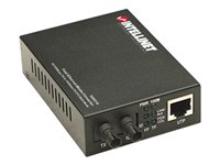 Intellinet   Media Converter, Base-Tx to 100Base-Fx (ST) Multi-Mode, 2 km (1.24 mi) Medieomsætter Ethernet Fast Ethernet