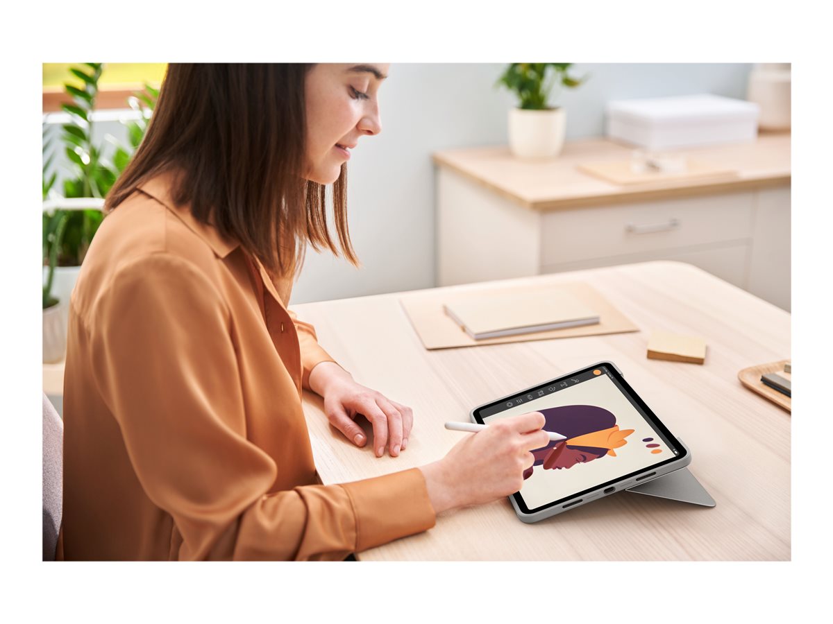 Logitech Combo Touch - klávesnice a pouzdro - s trackpad - QWERTY - italská - písek (sand) Vstupní zařízení – foto 6