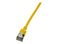 Patch cable Cat.6A TPE SlimLine yellow 2,0m – LogiLink