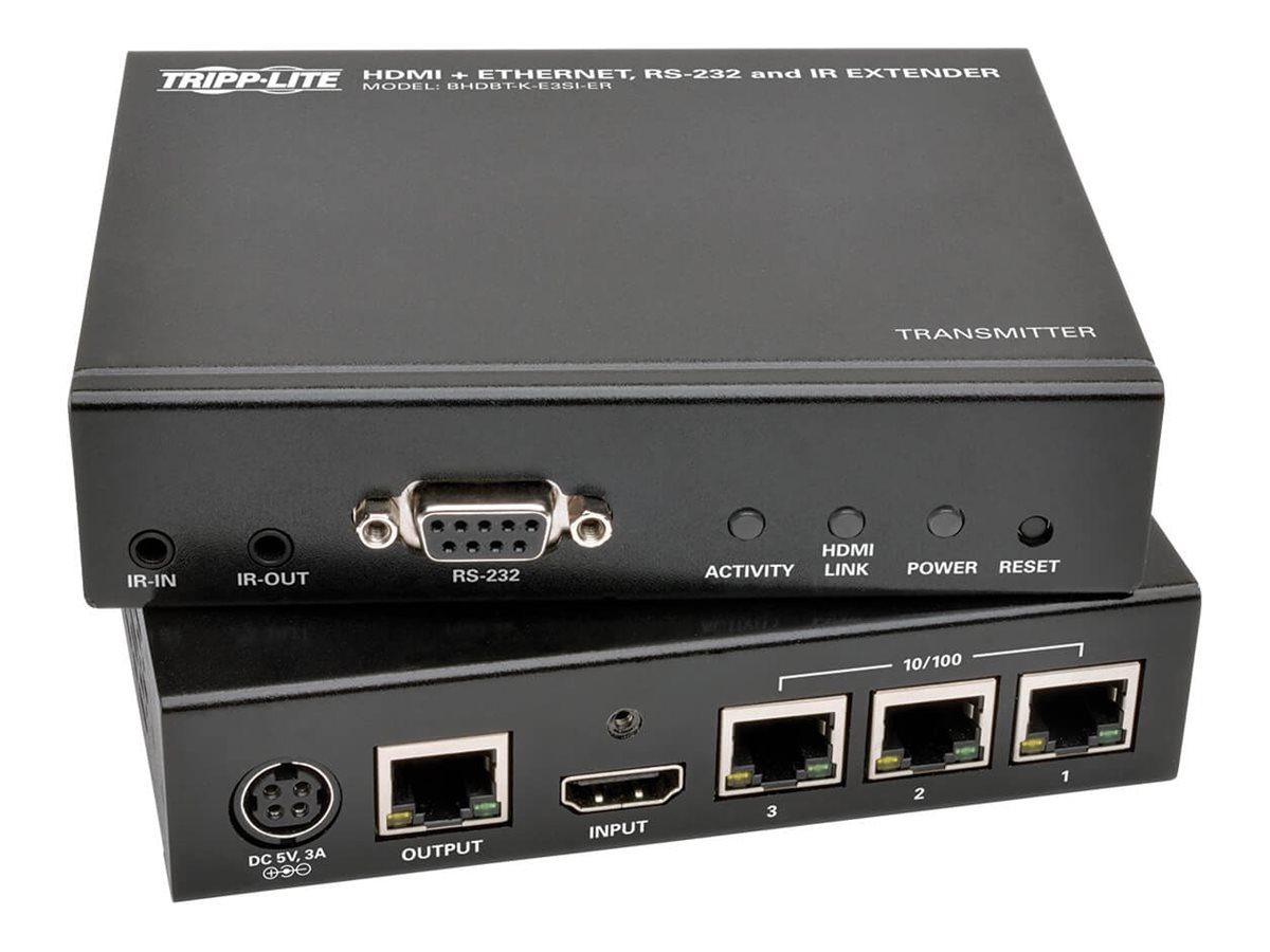 Tripp Lite HDBaseT HDMI Over Cat5e Cat6 Cat6a Extender Kit w/ Ethernet, Serial and IR Control 150m 500ft