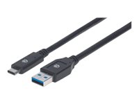 Manhattan USB 3.1 Gen 1 USB Type-C kabel 3m Sort