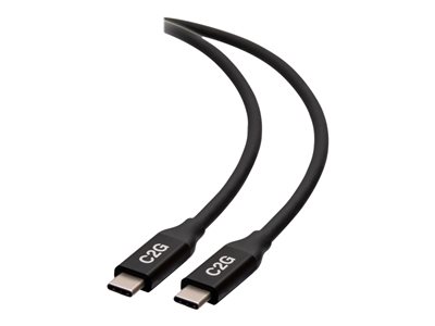 C2G 2.5ft (0.8m) USB-C Male to USB-C Male Cable (20V 5A) USB4 (40Gbps) USB cable 