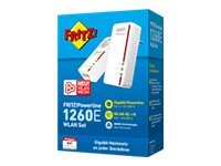 AVM FRITZ!Powerline 1220E - Kit D'adaptation Pour Courant Porteur Gige Homeplug Av Hpav 2 0 Ieee 1901 Branchement Mural