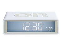 Lexon Flip+ Travel Mini Reversible Alarm Clock - White - LR151W9