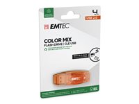 EMTEC C410 Color Mix 4GB USB 2.0 Rød