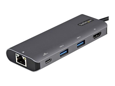 Shop  StarTech.com USB-C multiport adapter (10Gbps USB 3.1/3.2 Gen 2) with  4K 30Hz HDMI/2x USB-A (1 fast charge)/1x USB-C (Data or 100W Power  Delivery)/Gigabit Ethernet - USB-C mini dock w/ 10