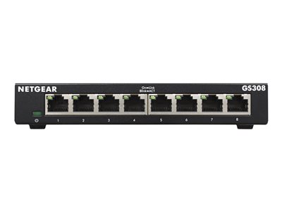 NETGEAR 8PT Gigabit Ethernet Unmanaged - GS308-300PES
