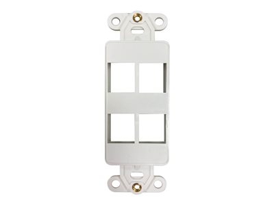 Eaton Tripp Lite Series 4-Port Antibacterial Wall-Mount Insert, Decora Style, Vertical, Ivory, TAA