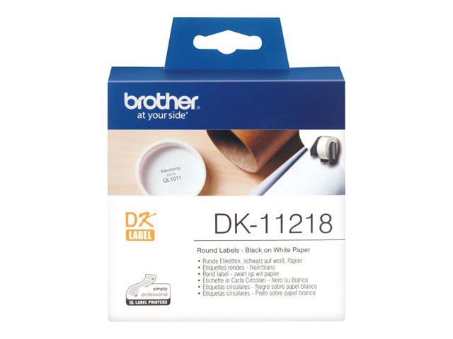 BROTHER ETIQUETTE RONDE PAPIER