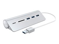 Satechi Aluminum USB 3.0 Hub and Card Reader - Silver -ST-3HCRS