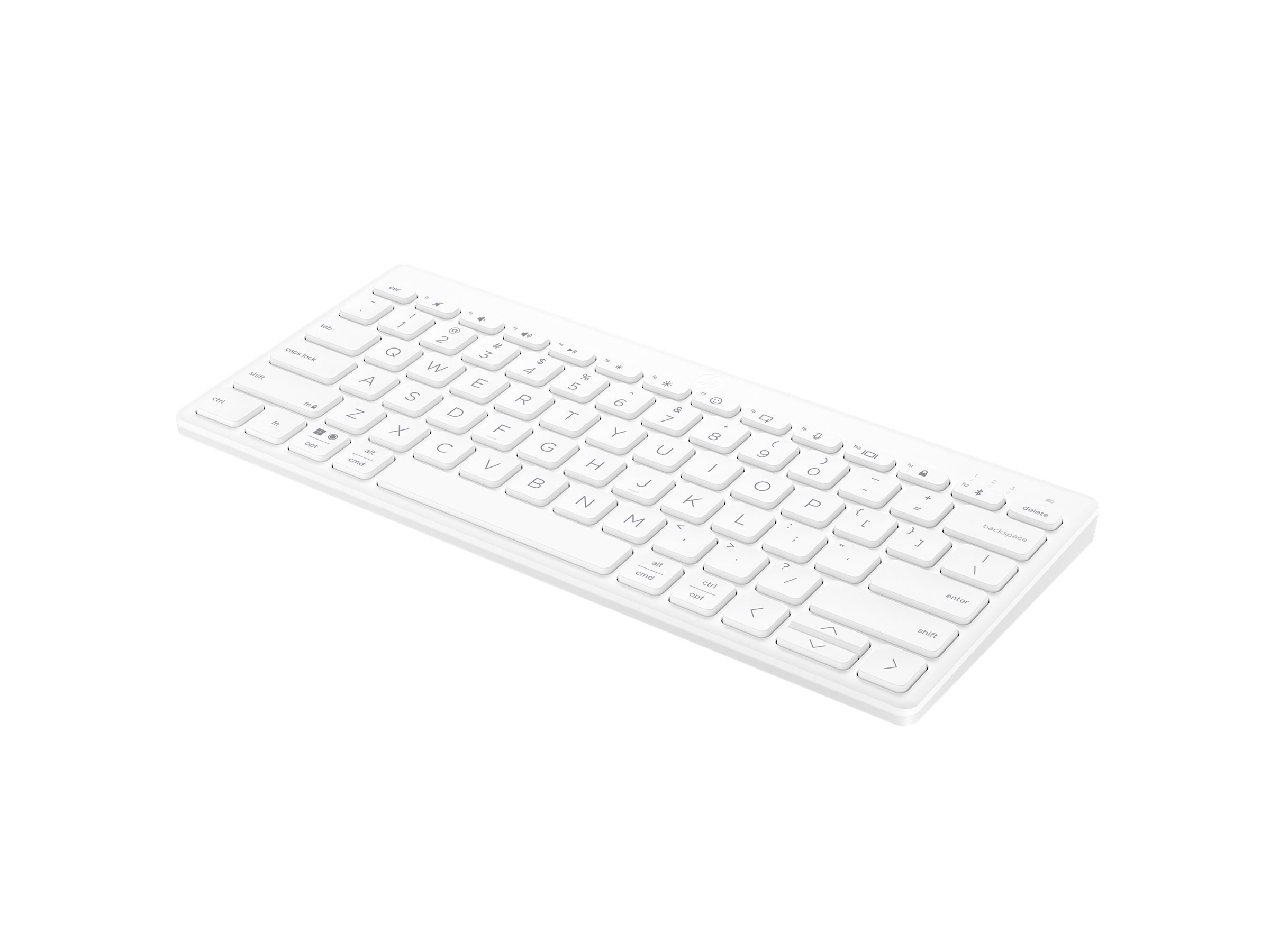 HP 350 Compact Multi-Device keyboard white Input Product shot Bottom 75700