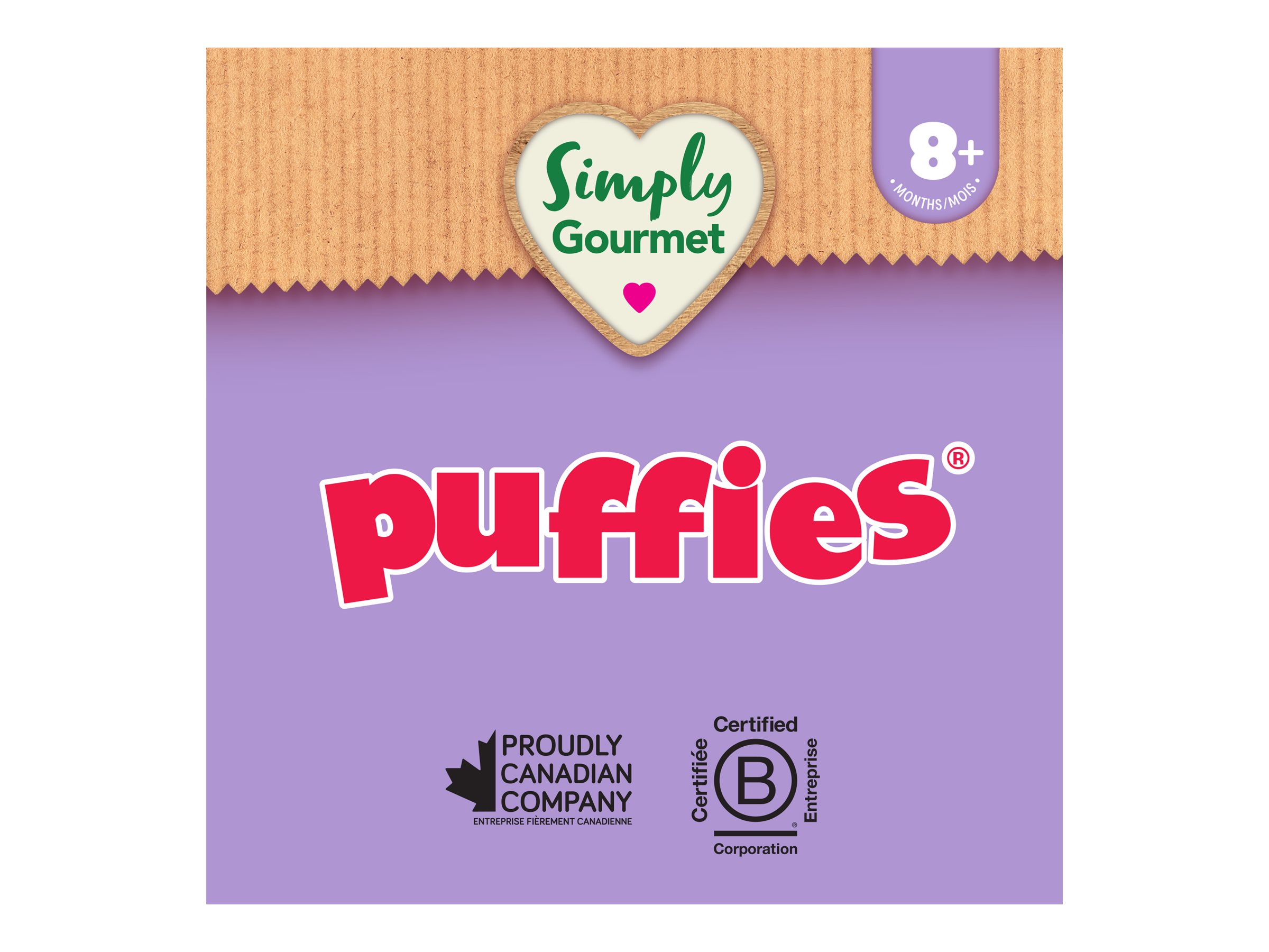 Simply Gourmet Puffies Puffed Wholegrain Snack - Blueberry Apple - 32g