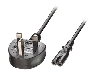 power cable - BS 1363A to power IEC 60320 C7 - 1 m