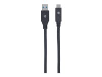 Manhattan USB-C to USB-A Cable, 3m, Male to Male, 5 Gbps (USB 3.2 Gen1 aka USB 3.0), 3A (fast charging), SuperSpeed USB, Blac