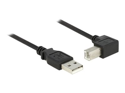 DELOCK USB Kabel A -> B St/St 0.50m 90° schwarz