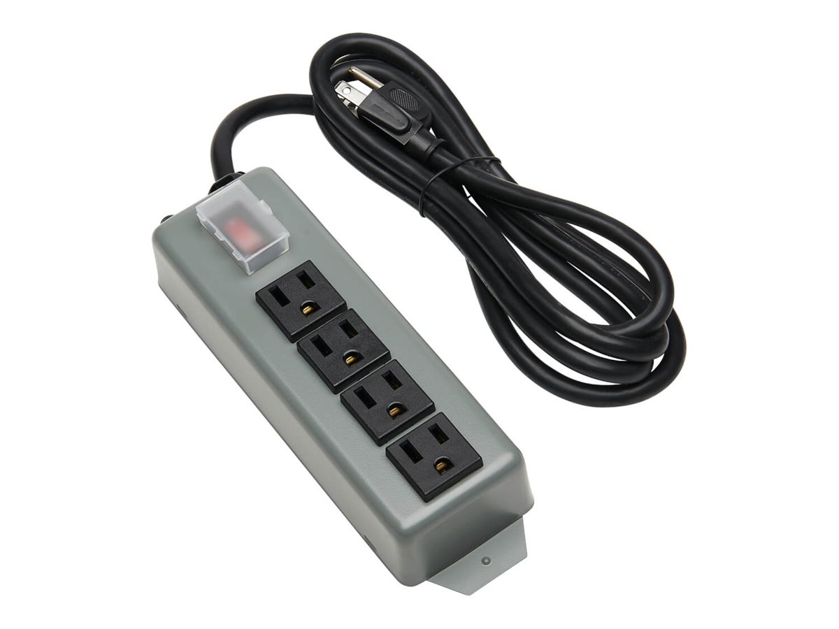 Eaton Tripp Lite Series Industrial Power Strip, 4-Outlet, 6 ft. (1.8 m) Cord, Locking Switch Cover