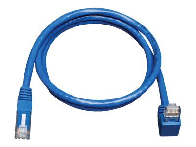 Eaton Tripp Lite Series Down-Angle Cat6 Gigabit Molded UTP Ethernet Cable (RJ45 Right-Angle Down M to RJ45 M), Blue, 5 ft. (1.52 m) CAT 6 1.5m Patchkabel Blå