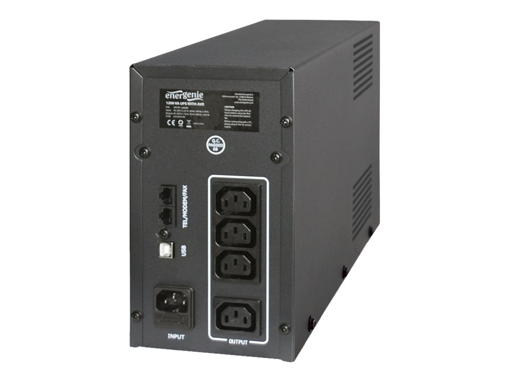 UPS GEMBIRD-ENERGENIE LINE-INTERACTIVE 1200VA 3X IEC 230V OUT, USB, RJ11 IN/OUT