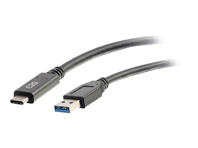 C2G 6ft USB C to USB A Cable - USB 3.2 - 5Gbps - M/M - USB cable - USB Type A (M) to USB-C (M) - USB 3.1 - 30 V - 3 A - 1.83 m - black
