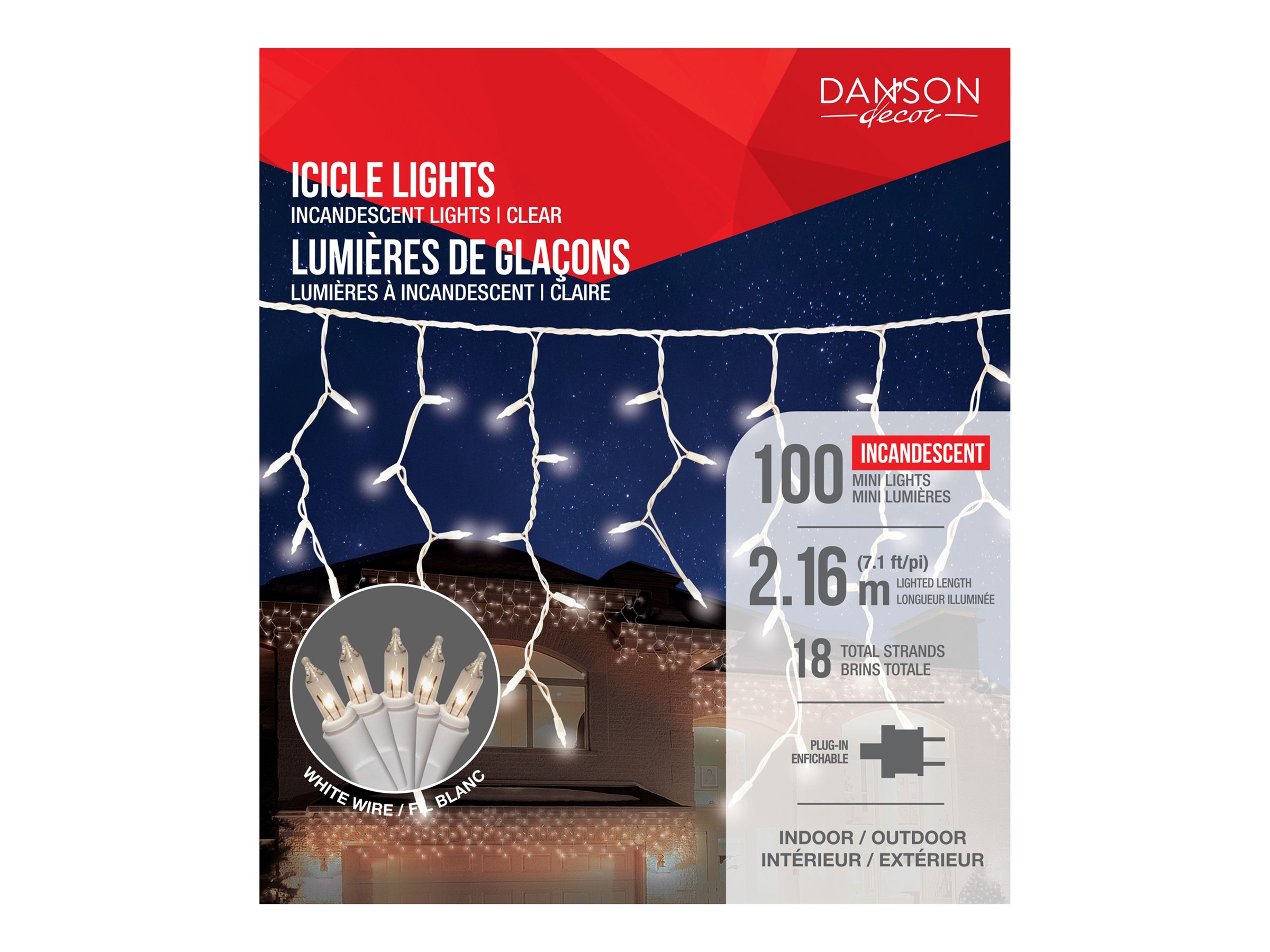 Danson Decor Icicle Lights - 2.16m - 100 Lights