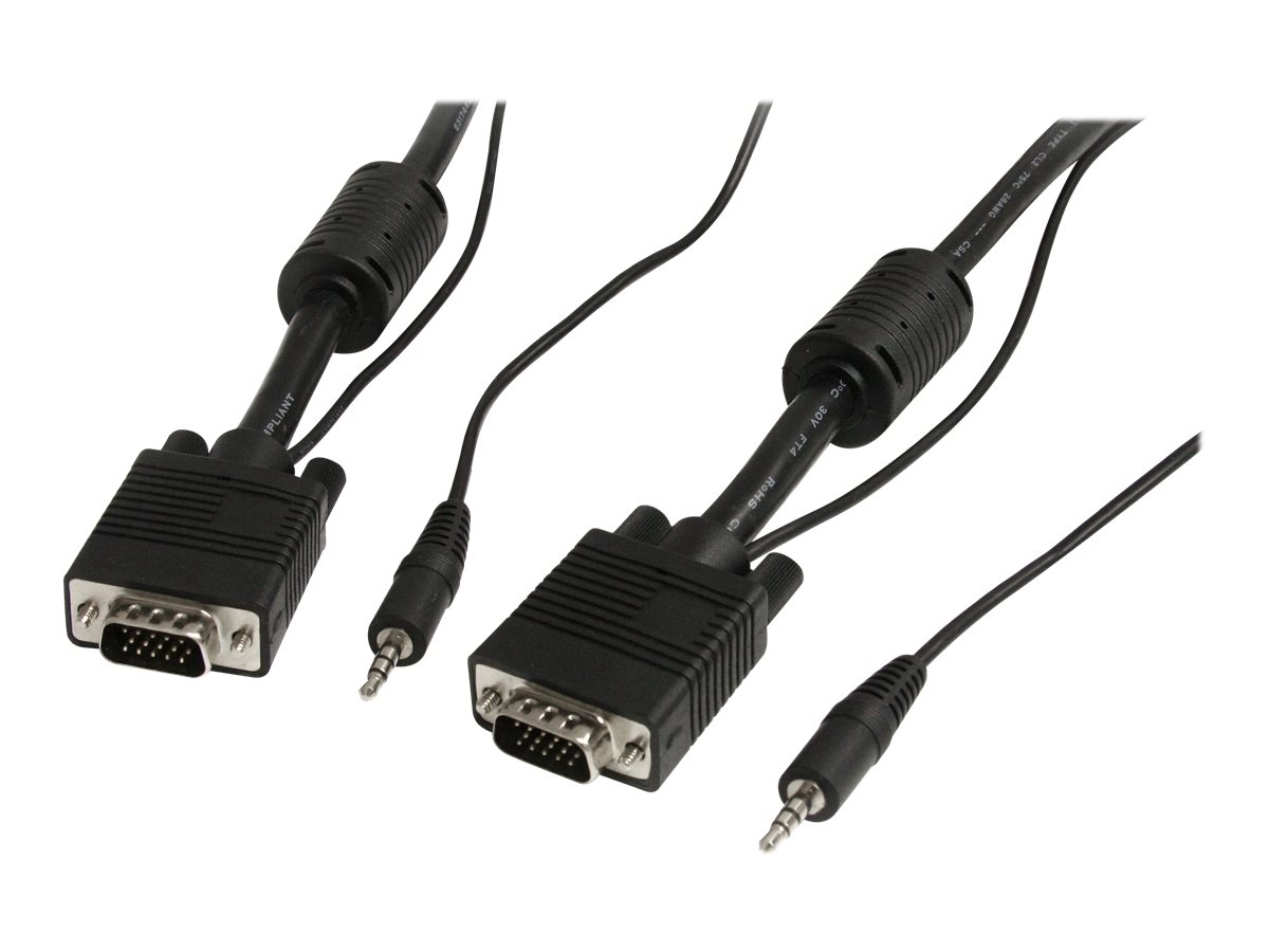 StarTech.com 25 ft Coax High Resolution Monitor VGA Cable with Audio