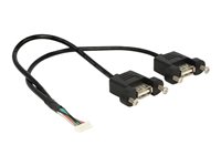 DeLOCK USB 2.0 USB intern til ekstern kabel 25cm Sort