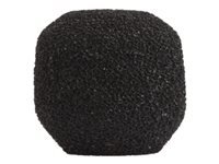 Shure RK261BWS - Windscreen for headset - black (pack of 4) - for Shure WL183, WL184, WL185; MicroFlex Lavalier MX183BP, MX184, MX184BP, MX185, MX185BP