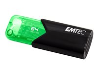 EMTEC B110 Click  3.2 64GB USB 3.2 Gen 1 Sort Grøn