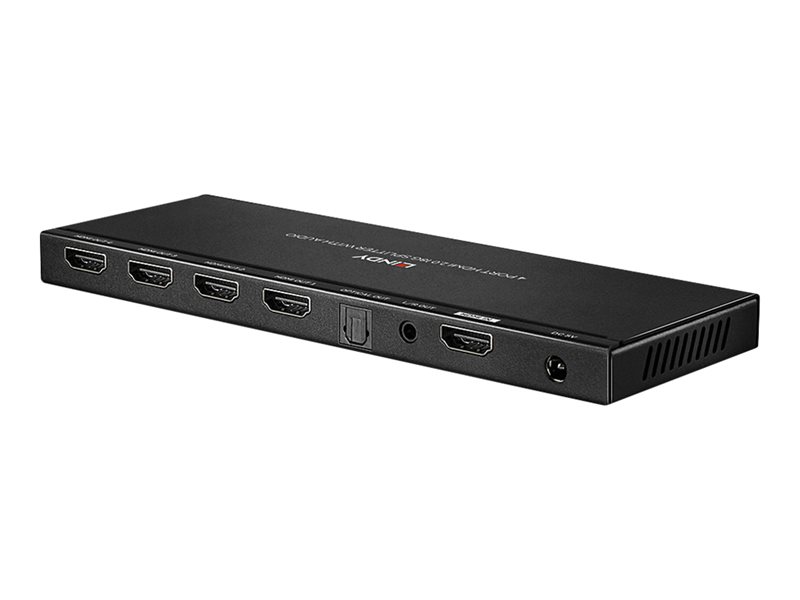 Splitter HDMI 18G avec Audio & Downscaling, 4 Ports