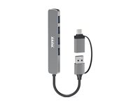 PORT Connect - hub - USB-C/USB-A - 4 ports