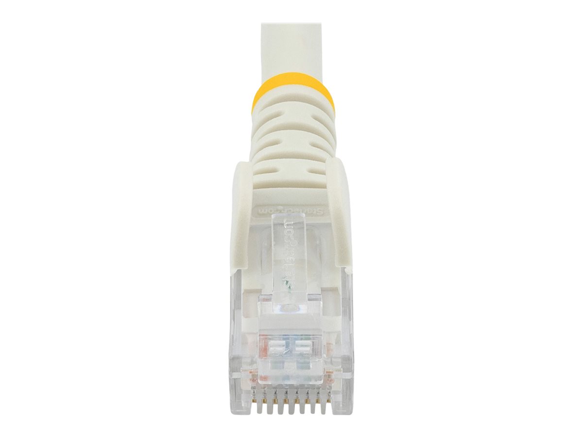 StarTech .com 50cm CAT6 Ethernet Cable, 10 Gigabit Snagless RJ45 650MHz 100W PoE Patch Cord, CAT 6 10GbE UTP Network Cable w/Strain Relief, White, Wiring is UL Certified/TIA