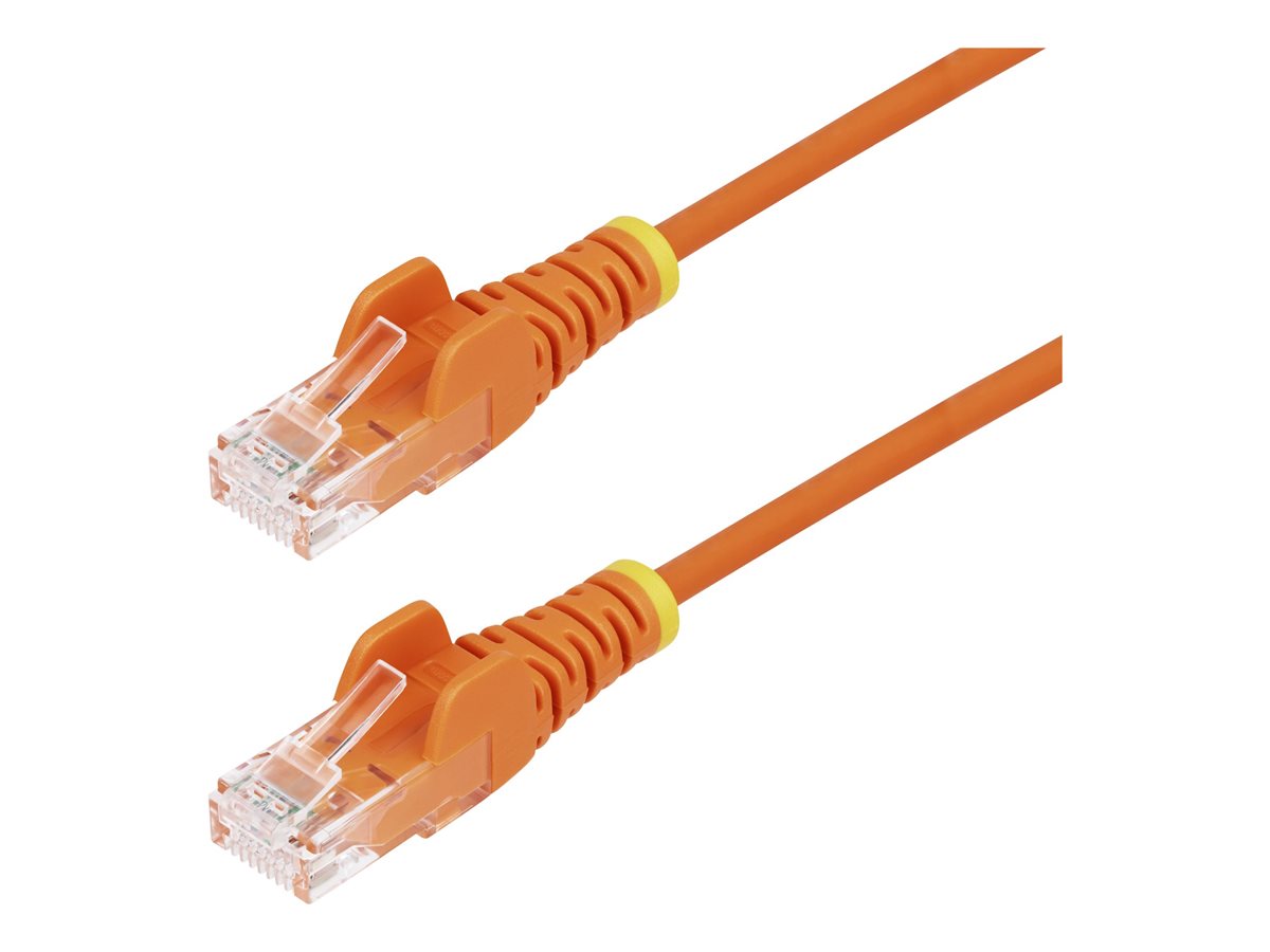 25cm Orange Slim CAT6 Ethernet Cable