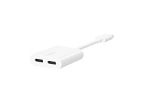 Belkin Connect Audio + Charge USB-C til USB-C hovedtelefon/opladningsadapter 14m Hvid