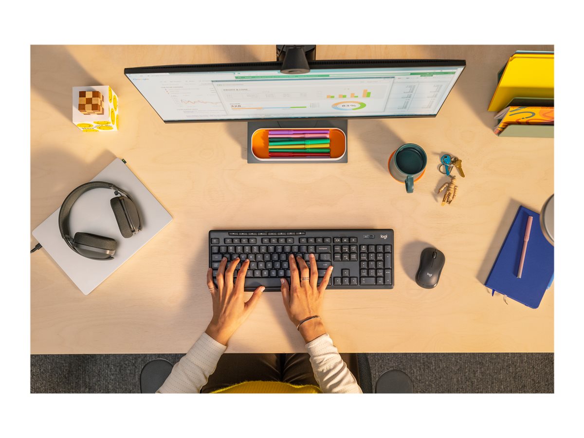 Logitech MK370 Combo for Business - klávesnice a sada myši - QWERTY - US mezinárodní - grafit Vstupní zařízení – foto 7