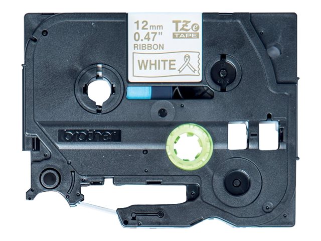 Ruban TZERE tissus Or sur Blanc 12mm (4m)