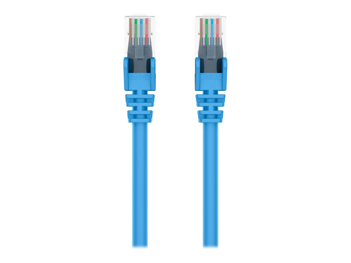 Belkin 25ft CAT5e Ethernet Patch Cable Snagless, RJ45, M/M, Blue