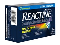 Reactine Allergy Tablets Extra Strength 10mg - 84s