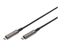 DIGITUS DisplayPort 1.2 USB Type-C kabel 10m Sort