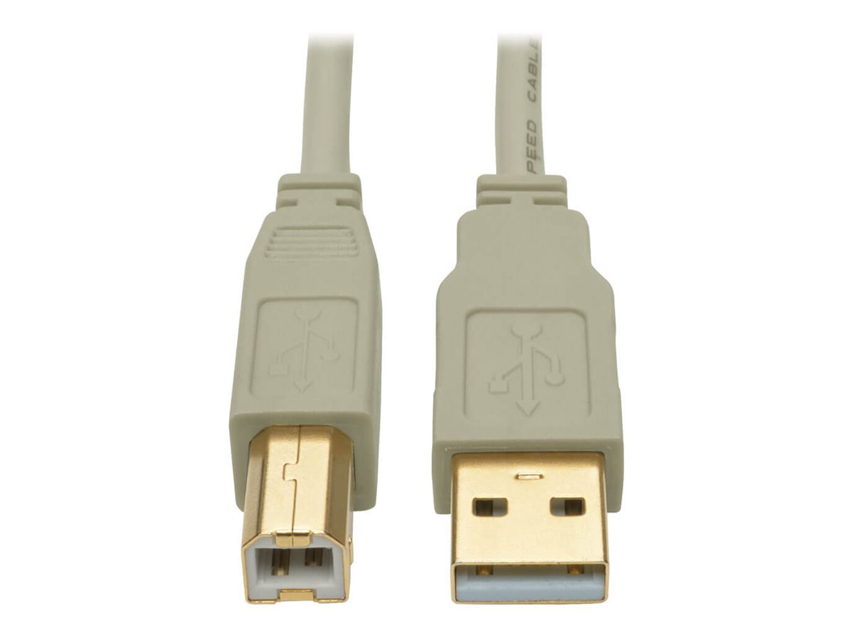 Tripp Lite 15ft USB 2.0 Hi-Speed A/B Cable M/M 28/24 AWG 480 Mbps Beige 15'