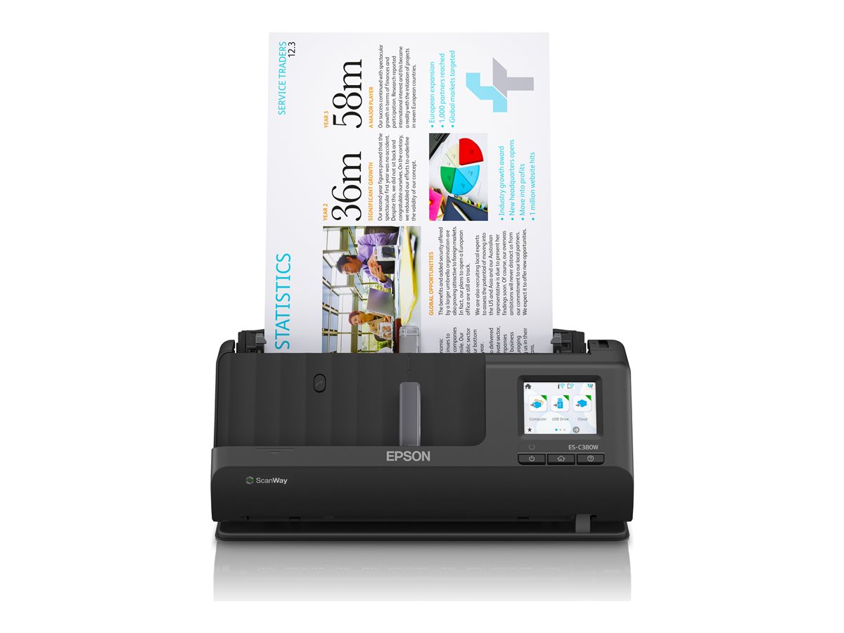 Epson ES-C380W - skener typ sheetfed - stolní - USB 2.0, Wi-Fi(n) – foto 4