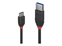 C ble USB 3.2 type A vers C, 10Gbit/s, Black Line, 0.15m