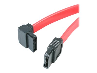 StarTech.com 6in SATA to Left Angle SATA Serial ATA Cable - 6in SATA Cable - left angle SATA Cable - angled SATA Cable - SATA cable - Serial ATA 150/300/600 - SATA (R) to SATA (R) - 15.2 cm - left-angled connector - red - for P/N: 25S22M2NGFFR, 25SAT22MSAT, S322M225R, SAT2M2NGFF25, SAT32M225, SAT32MSAT257