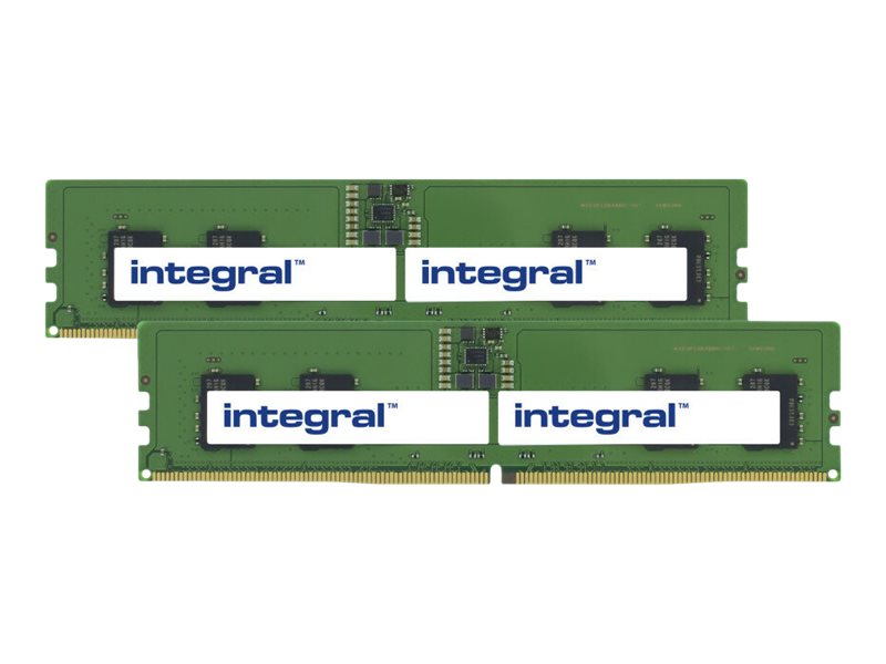 Integral - DDR5 - kit - 16 Go: 2 x 8 Go - DIMM 288 broches - 4800 MHz / PC5-38400 - mmoire sans tampon