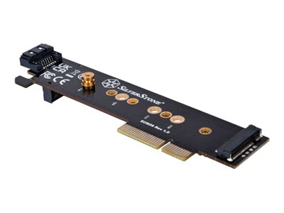 SilverStone ECM28 interface adapter 1U M.2 NVMe Card / SATA 6Gb/s PCIe Product shot Right-angle 79250