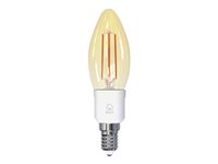 DELTACO SMART HOME SH-LFE14C35 LED-filament-lyspære 4.5W 400lumen 1800-6500K Varmt hvidt/koldt hvidt lys