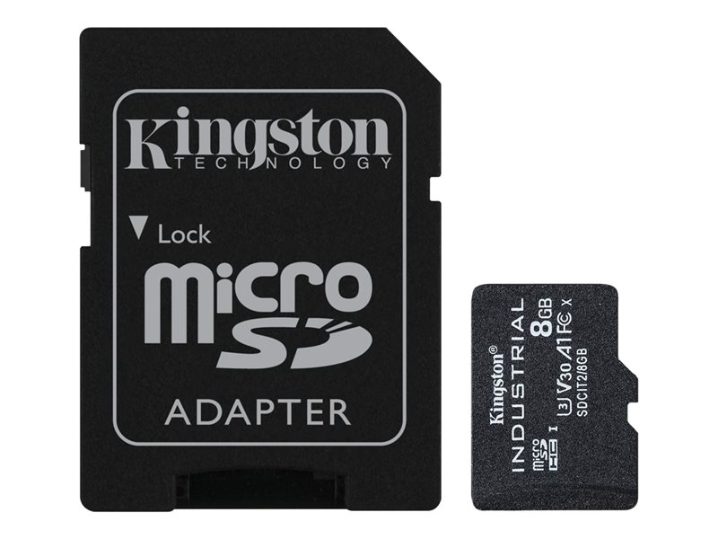 microSD 8GB 20/90 Industrial+Ad SDHC KIN
